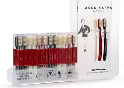 Acca Kappa Tooth Brush Vintage Medium Nylon Bristles Red