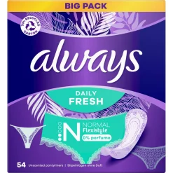 Always Daily Fresh Normal Flexistyle 0% Perfume 54 stk