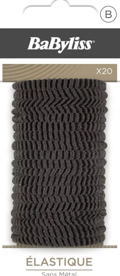 BaByliss Paris Accessories Elastic Hair Ties Black 20 stk