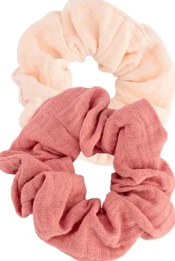 BACHCA Cotton Gauze Scrunchies 2-Pack