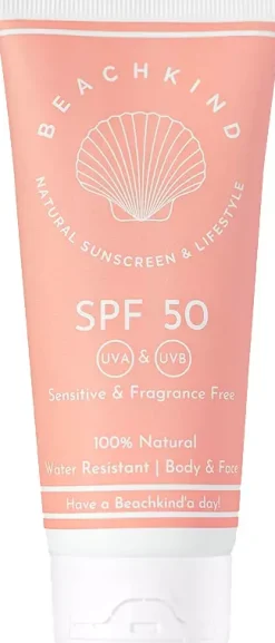 Beachkind Natural sunscreen sensitive fragrance free SPF50 50 ml