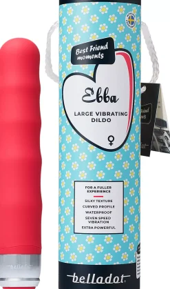 Belladot Ebba Large Vibrating Dildo Red Red