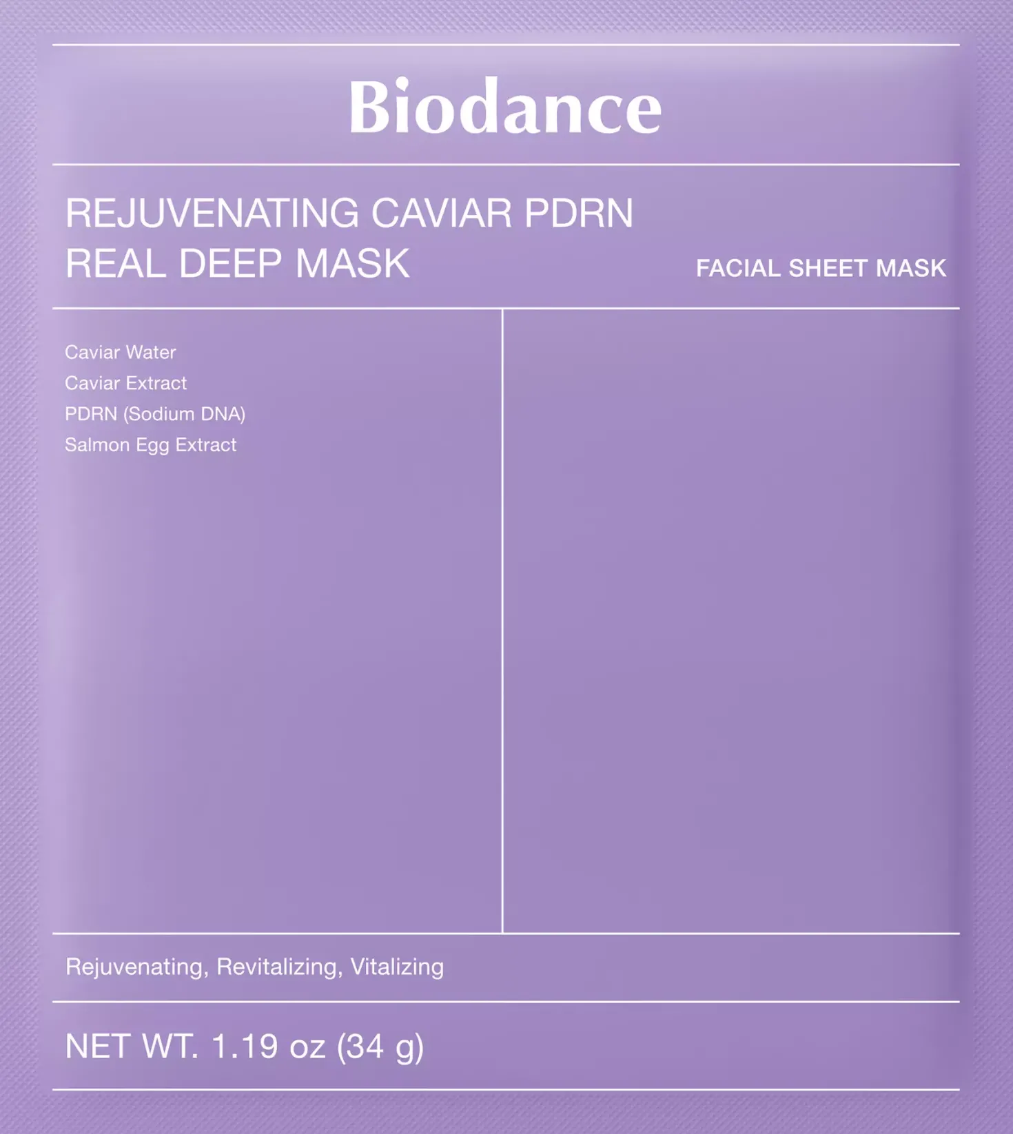 Biodance Rejuvenating Caviar PDRN Real Deep Mask 34 g