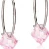 Blomdahl NT Ear Ring 14 mm, Bicone 6 mm Light rose