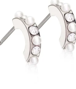 Blomdahl NT Pendant Mixed Curved 10 mm, Crystal/white