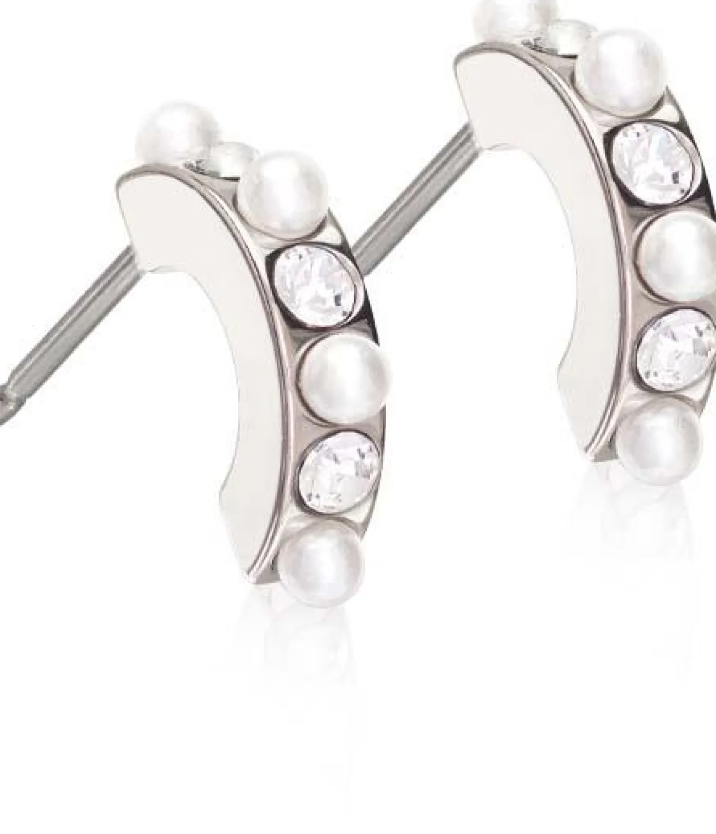 Blomdahl NT Pendant Mixed Curved 10 mm, Crystal/white