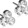 BlomdahlSilver Titanium Clover 8 mm Crystal