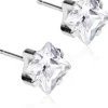 BlomdahlSilver Titanium Tiffany Edge CZ White 7 mm