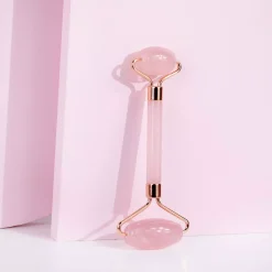Brushworks Resin Rose Quartz Roller & Gua Sha