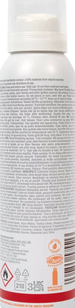 Bulldog Bergamot & Sandalwood Spray Deodorant 125 ml
