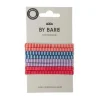 ByBarb Hair ties multicoloured 8-pack, recycled material striped pattern
