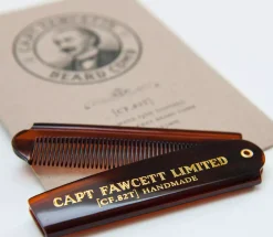 Captain Fawcett Folding Pocket Beard Comb