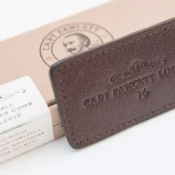 Captain Fawcett Leather Case for Folding Moustache Comb