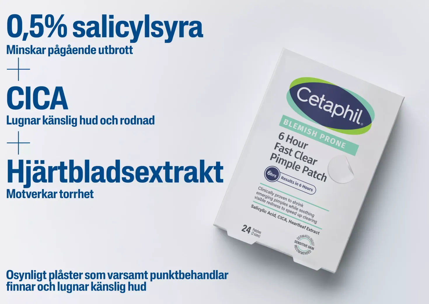 Cetaphil 6h Fast Clear Pimple Patch 24 st