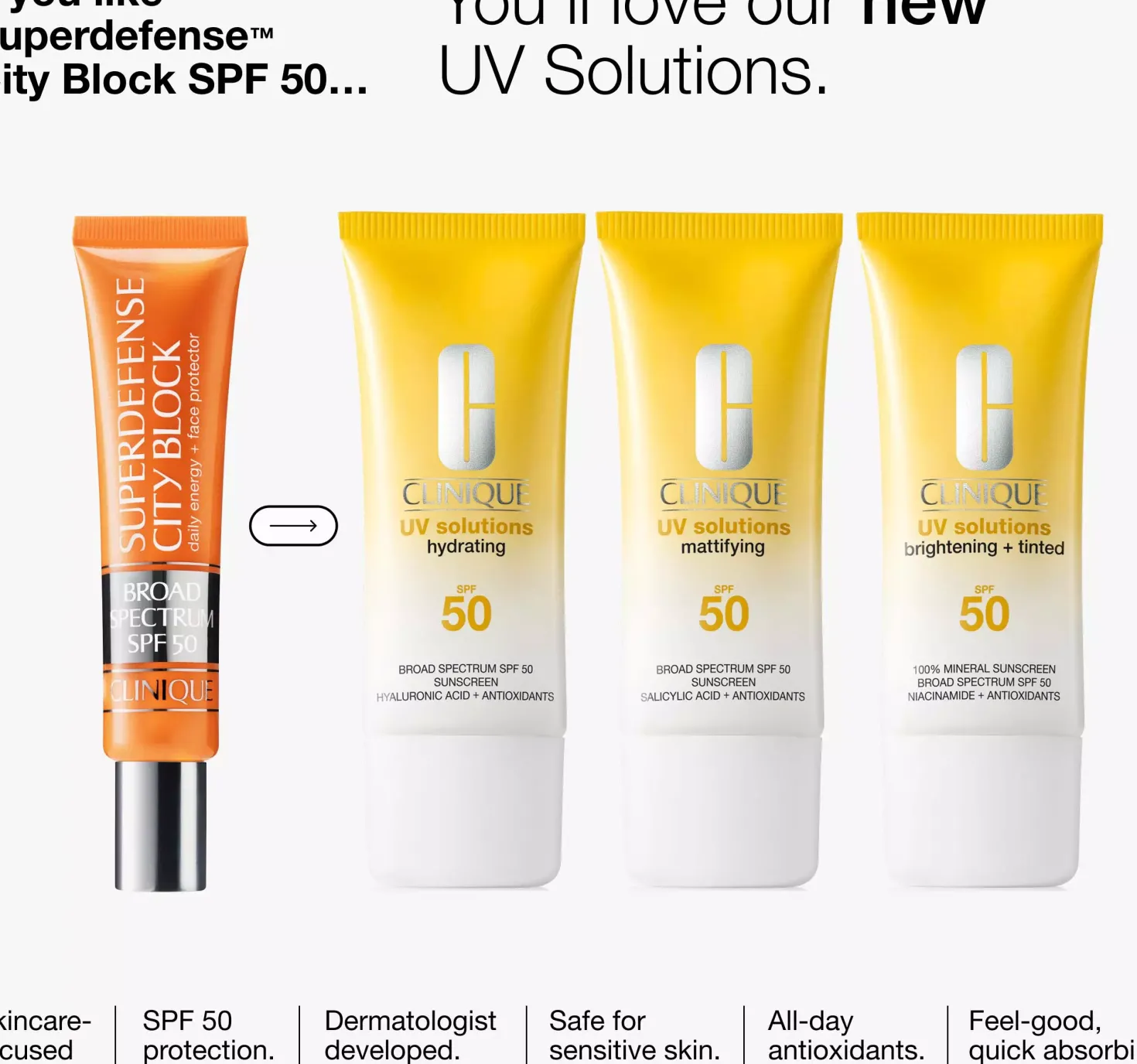 Clinique UV Solutions Brightening + Tinted Sunscreen SPF 50 Deep