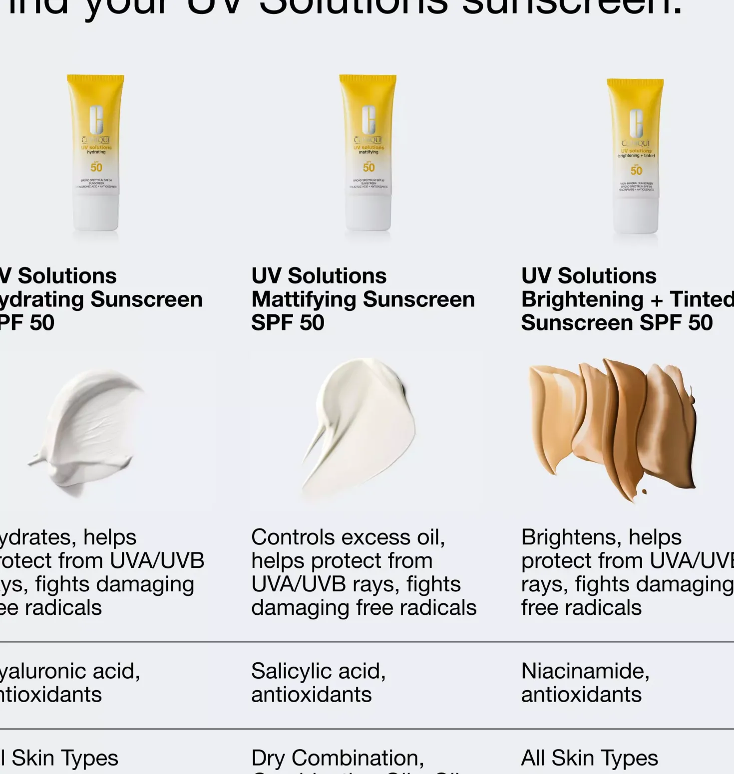 Clinique UV Solutions Brightening + Tinted Sunscreen SPF 50 Deep
