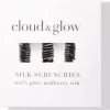 Cloud & Glow Silk Scrunchies 1 cm Charcoal