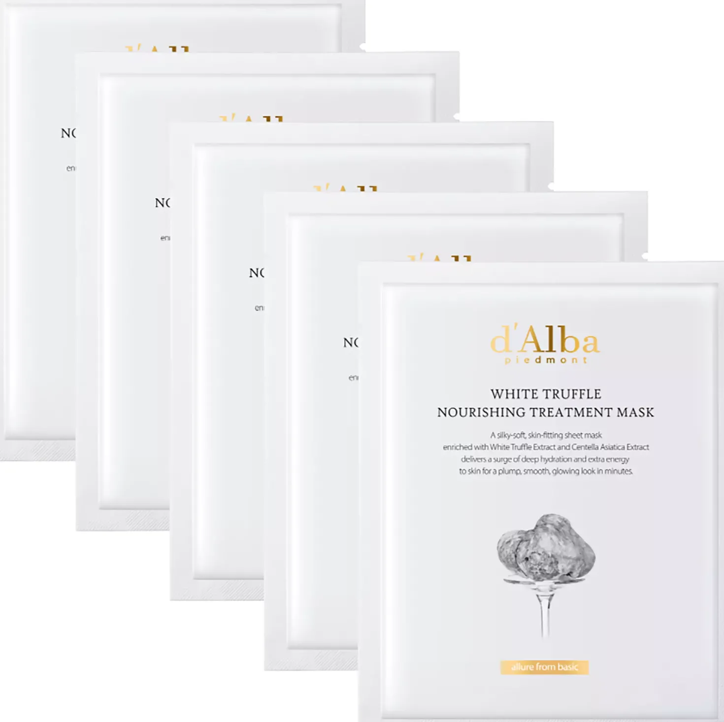 d'Alba White Truffle Nourishing Treatment Mask 5 stk