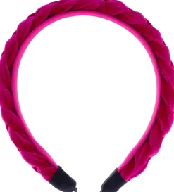 Dazzling Braided Head Band Fuxia