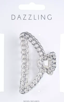 Dazzling Colored Hair Clip Silver