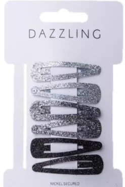 DazzlingHår 6-pack glittriga hårspännen