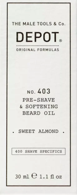 DEPOT MALE TOOLS No. 403 Pre-Shave & Softening Beard Oil Sweet Almond 30 ml