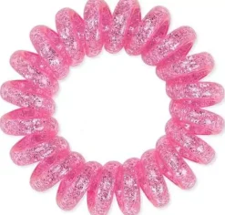 Dessata no-pulling hårsnoddar Glitter + metal fuchsia