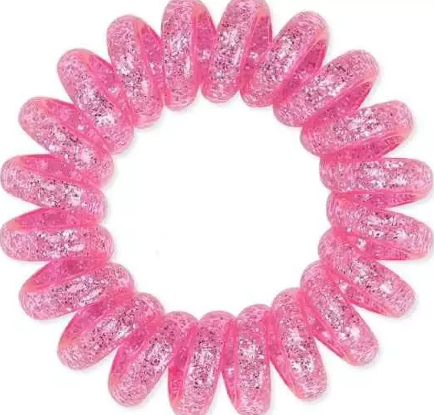 Dessata no-pulling hårsnoddar Glitter + metal fuchsia