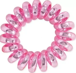 Dessata no-pulling hårsnoddar Glitter + metal fuchsia