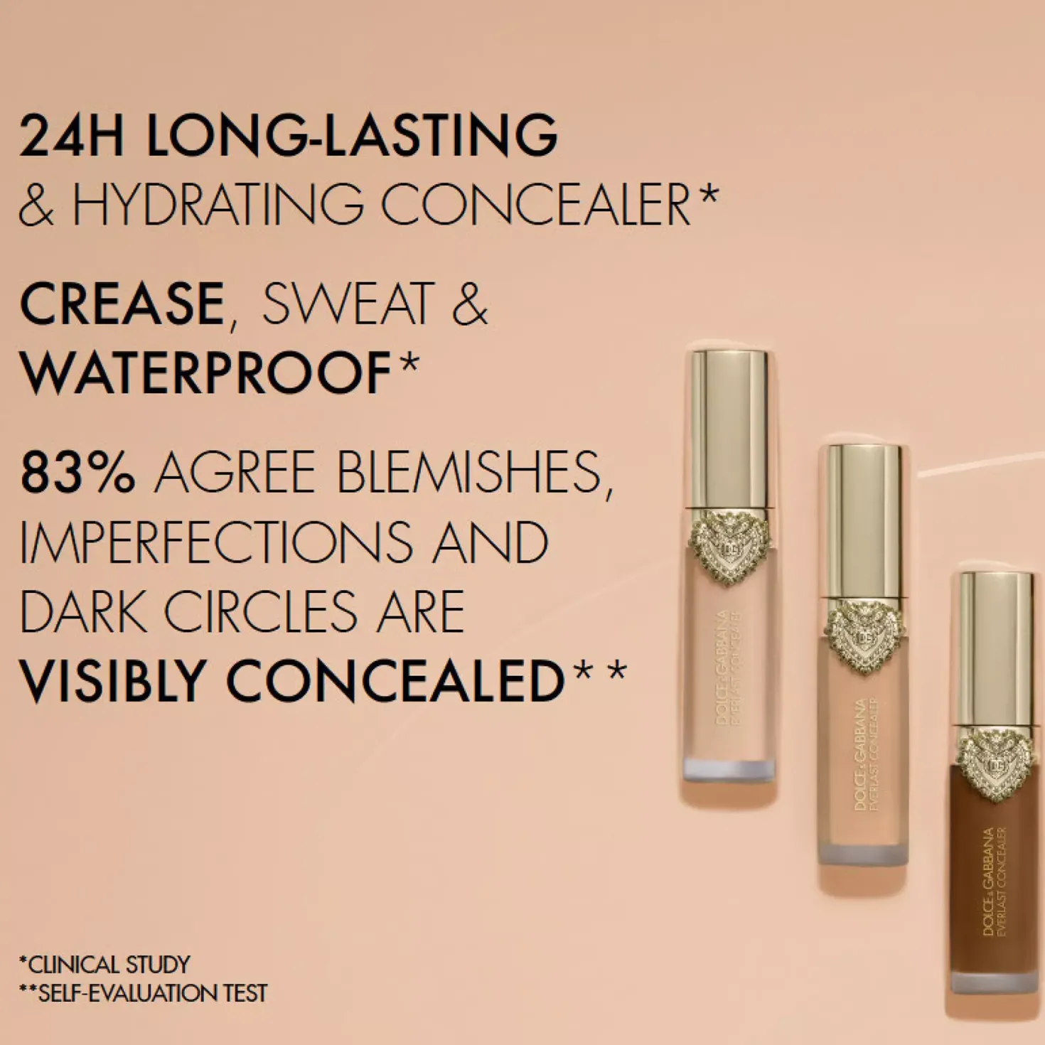Dolce & Gabbana Everlast Concealer 24H Wear Crease-Proof Hydrating 06 Light
