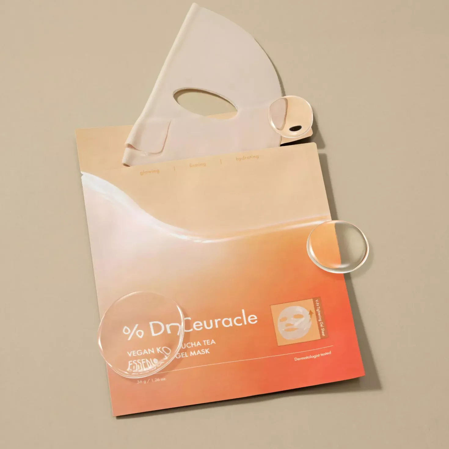 Dr. CeuracleVegan Kombucha Tea Essence In Gel Mask 36 g
