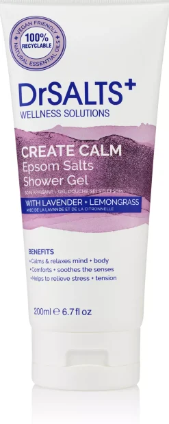 DrSALTS+ Create Calm Epsom Salts Shower Gel 200 ml