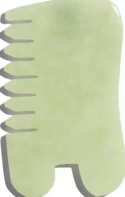 Earth Harbor Island Jade Gemstone Gua Sha + Massaging Comb