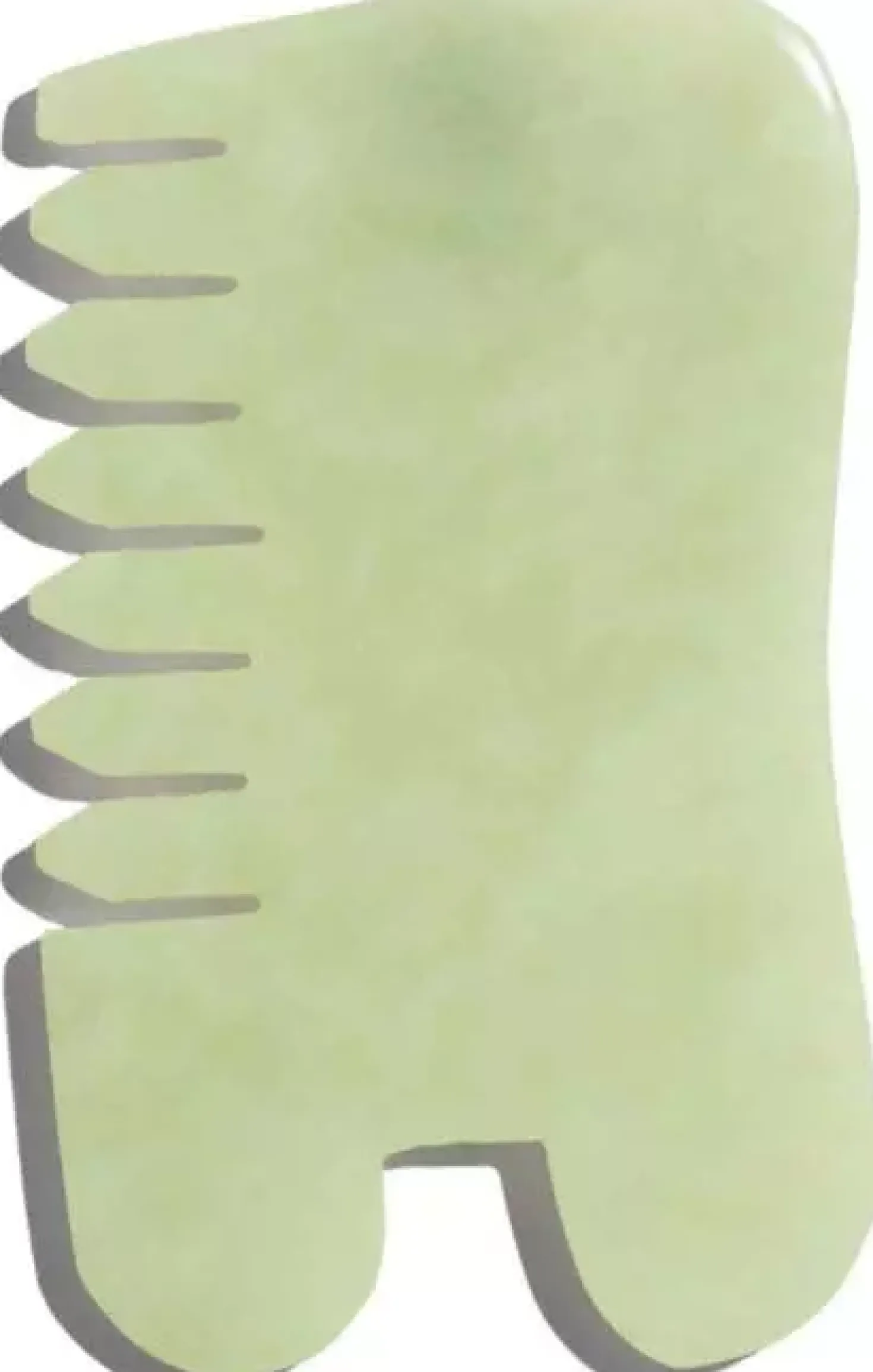 Earth Harbor Island Jade Gemstone Gua Sha + Massaging Comb