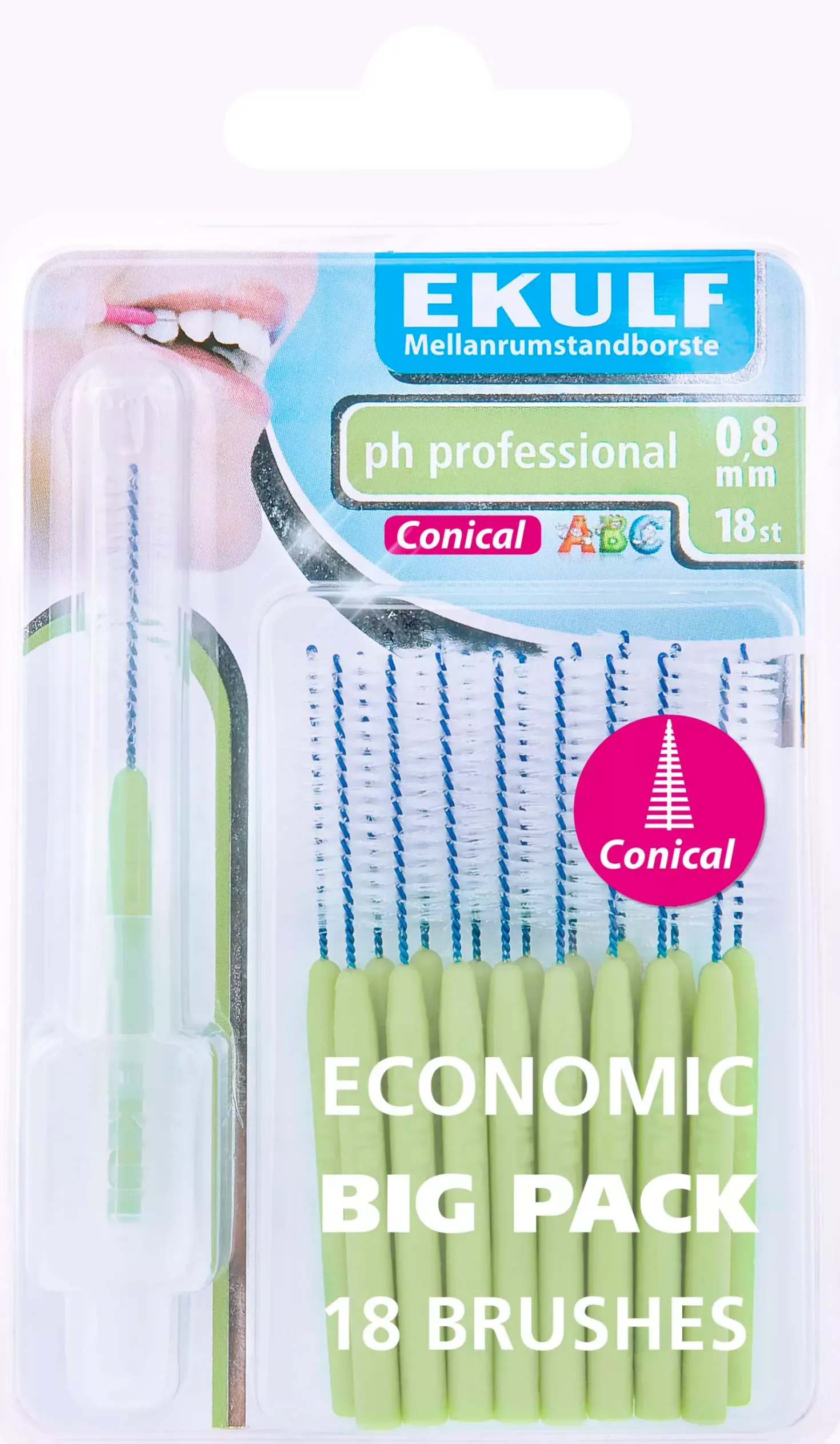 EKULFpH professional 0,8conic 18 Pcs