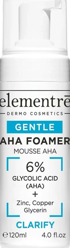 elementrē Aha Foamer Gentle Cleanser 6% Alpha Hydroxy Acid 120 ml