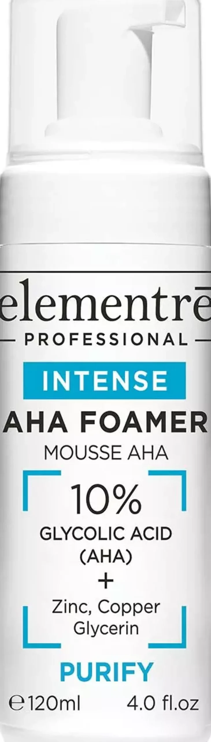 elementrē Aha Foamer Intense Cleanser 10% Alpha Hydroxy Acid 120 ml