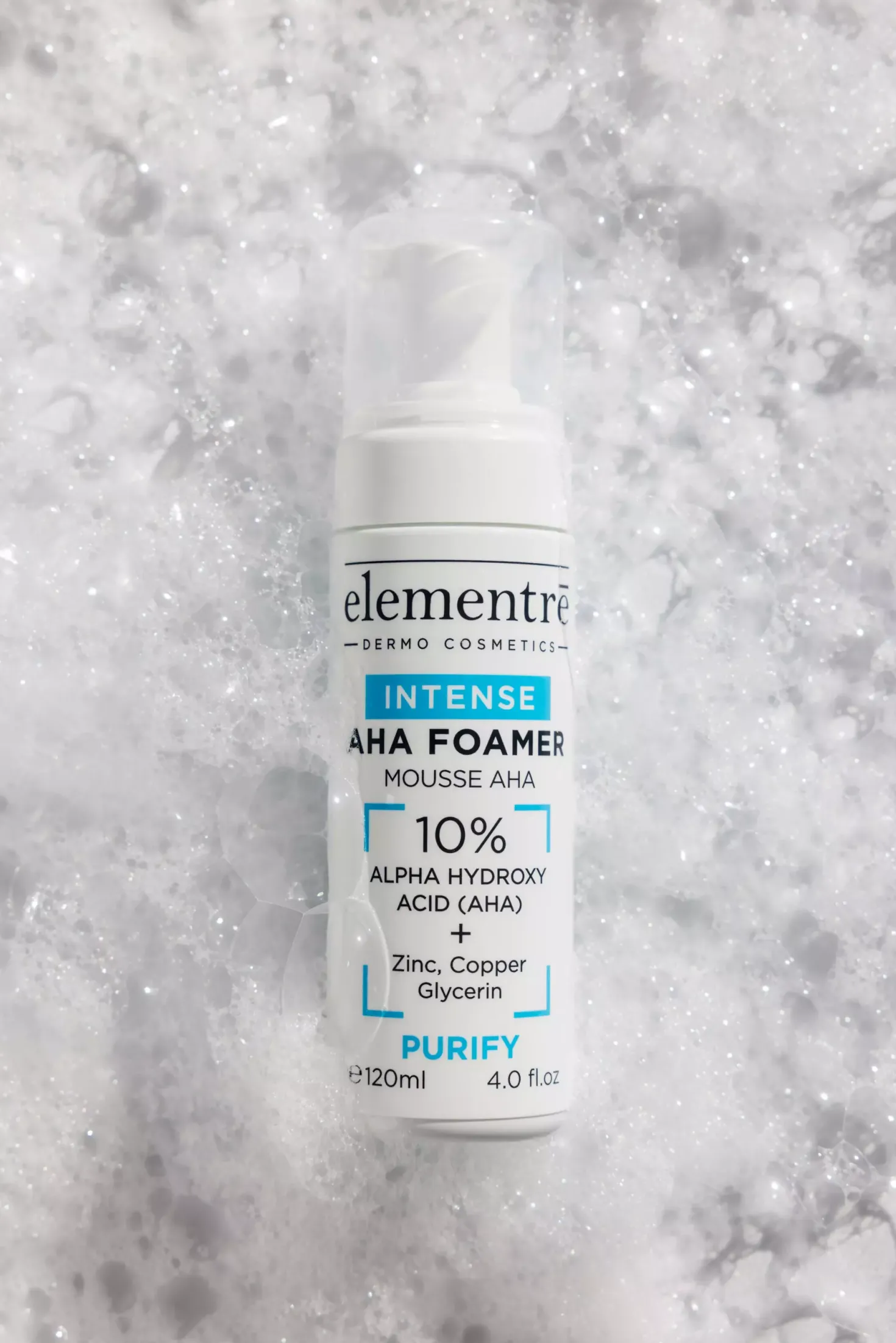 elementrē Aha Foamer Intense Cleanser 10% Alpha Hydroxy Acid 120 ml