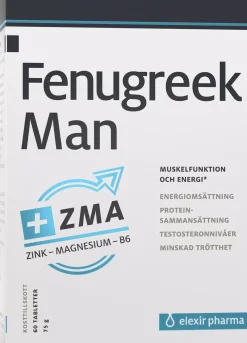 Elexir Pharma Fenugreek Man Plus ZMA 60 stk