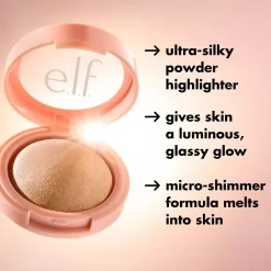 e.l.f. Halo Glow Silky Powder Highlighter Blush Money