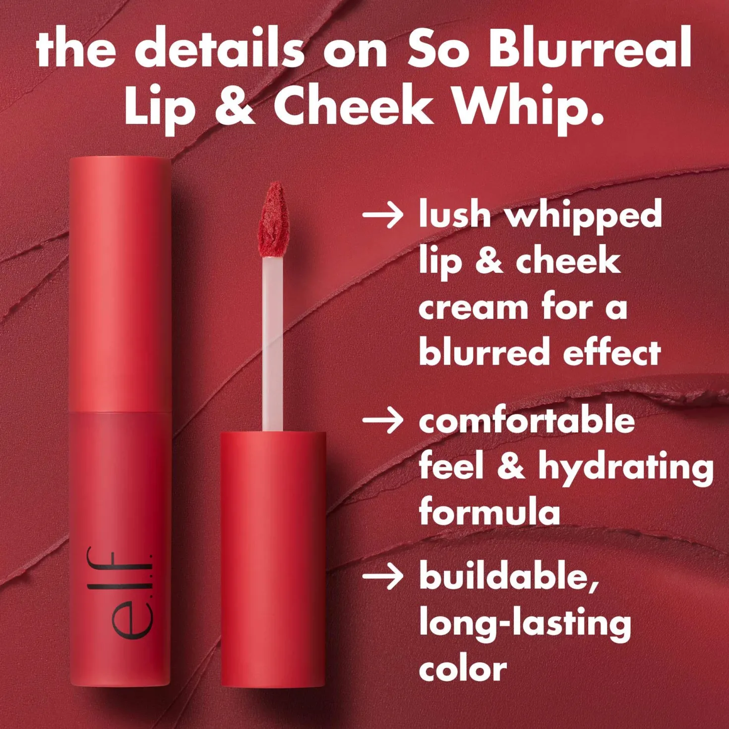 e.l.f. So Blurreal Lip & Cheek Whip Rose Souffle