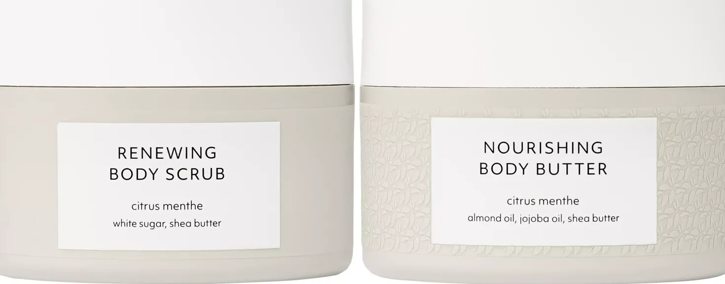 Estelle&Thild Organic BeautyCitrus Menthe Renewing Body Scrub 200 ml & Nourishing Body Butter 200 ml