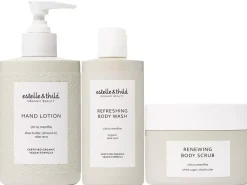 Estelle&Thild Organic BeautyCitrus Menthe Hand Lotion 250 ml & Refreshing Body Wash 200 ml & Renewing Body Scrub 200 ml