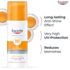 EucerinHYALURON-FILLER + ELASTICITY Oil Control Sun Gel-Cream SPF50+ 50 ml