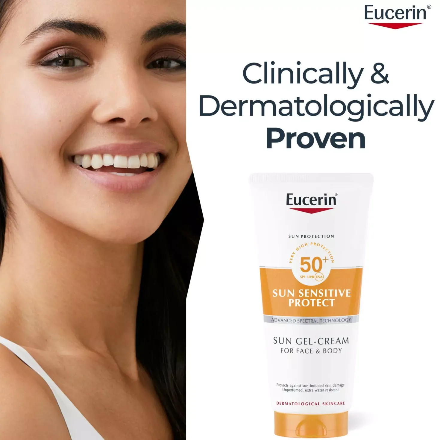 Eucerin Sun Sensitive Protect Gel Cream SPF50+ 200 ml