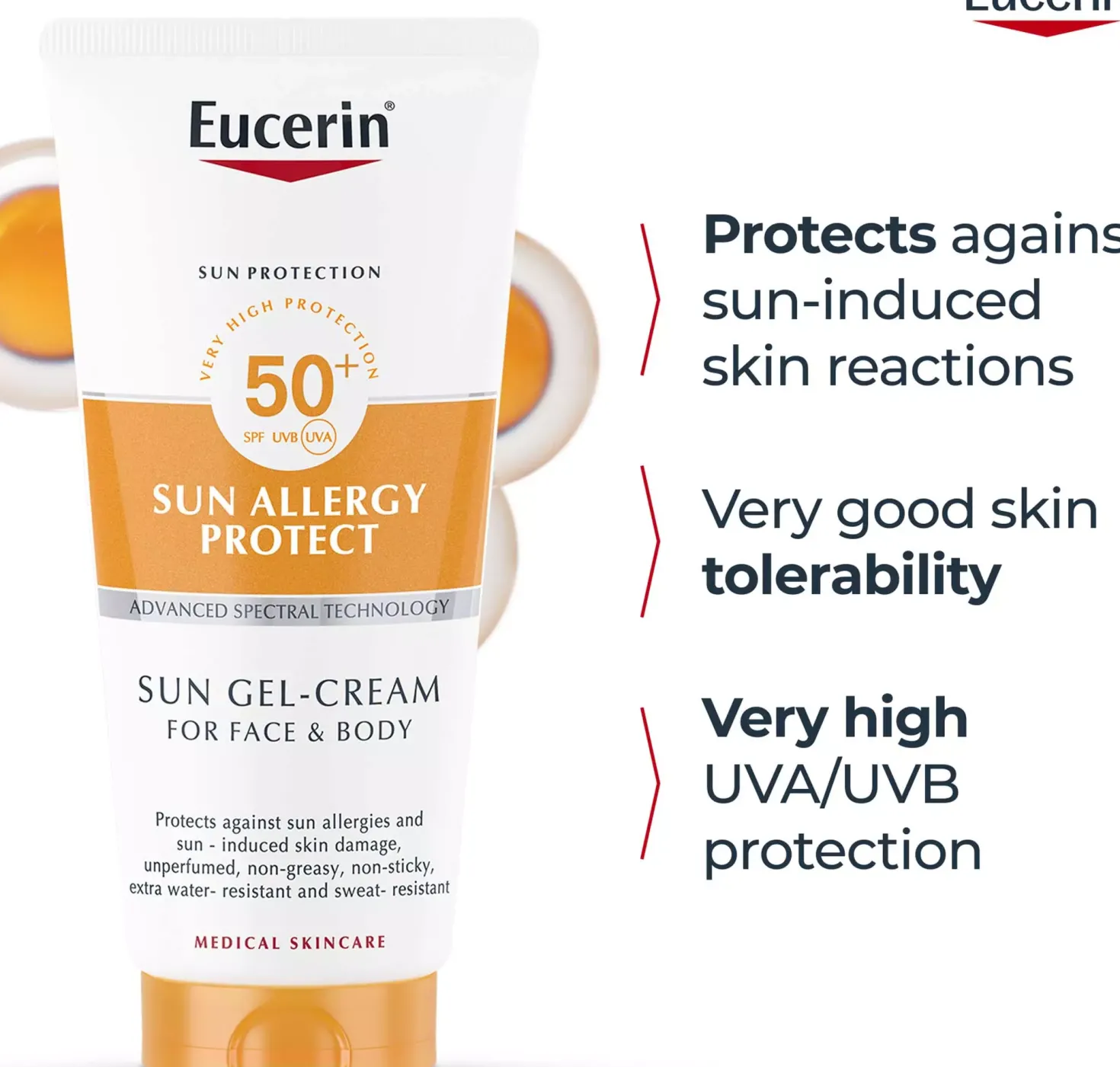 Eucerin Sun Sensitive Protect Gel Cream SPF50+ 200 ml