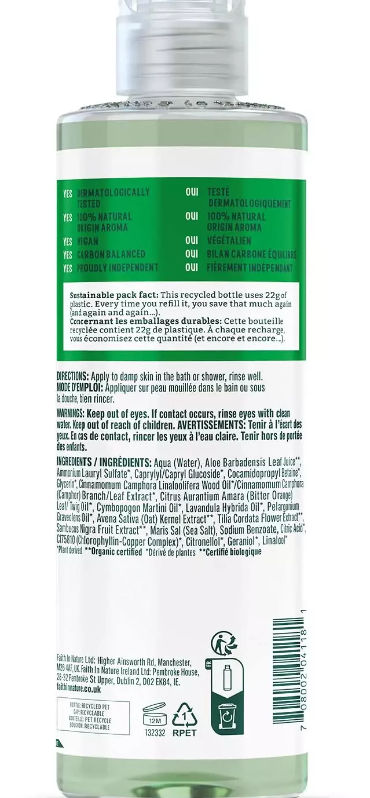 Faith In Nature Body Wash Aloe Vera 400 ml