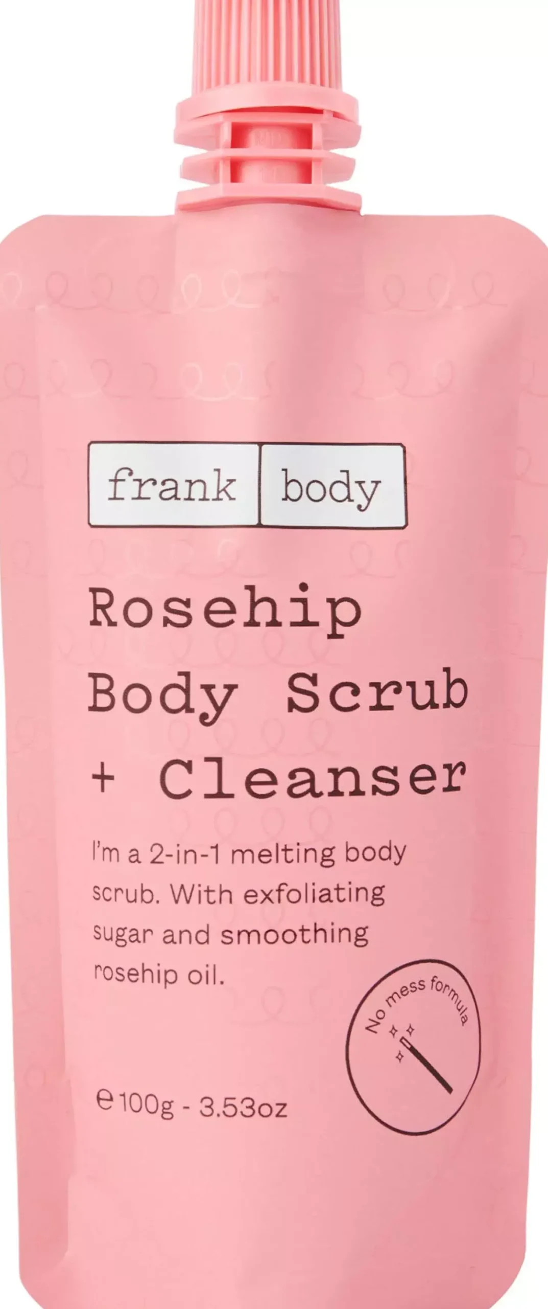 Frank Body Body Rosehip Body Scrub + Cleanser 250 g