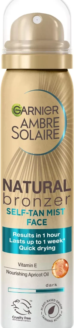 GarnierAmbre Solaire Natural Bronzer Self-Tan Mist Face for Normal Skin 75 ml