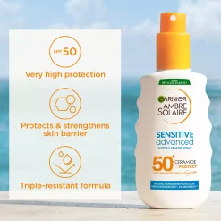 GarnierAmbre Solaire Sensitive Advanced Hypoallergenic Spray SPF50+ 150 ml